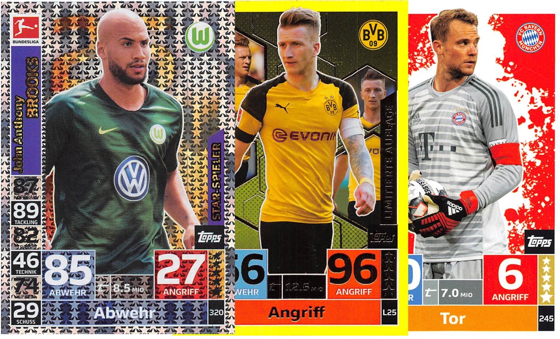 FC Nürnberg Basiskarten Starspieler Clubkarte 15 Karten Match Attax 2018 2019 1