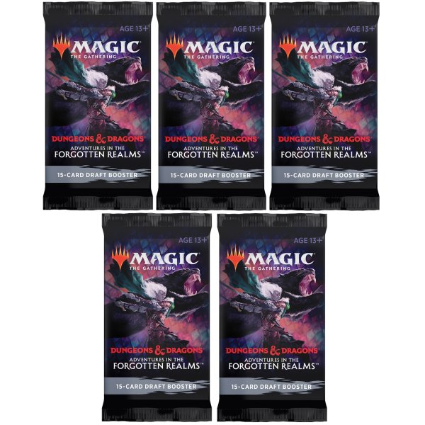 D&amp;D: Adventures in the Forgotten Realms Draft Booster (5 St&uuml;ck, englisch)