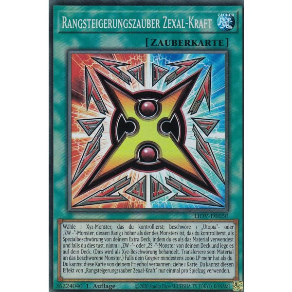 Rangsteigerungszauber Zexal-Kraft LIOV-DE050
