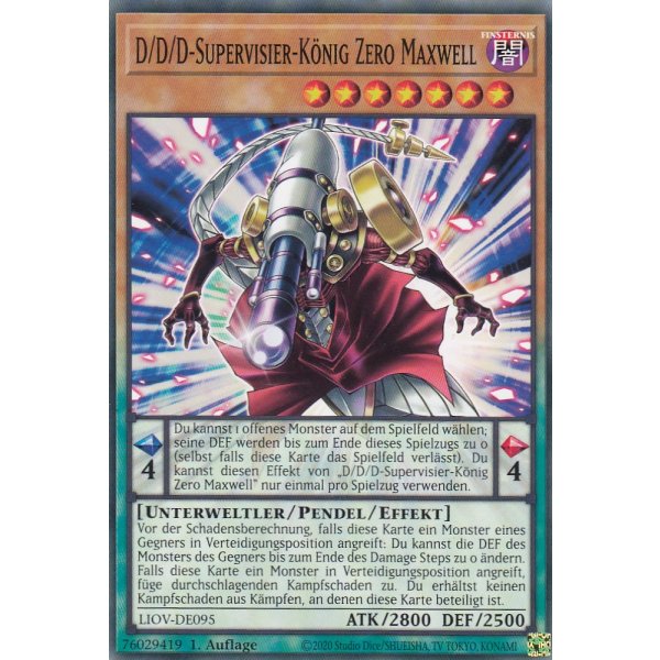 D/D/D-Supervisier-K&ouml;nig Zero Maxwell