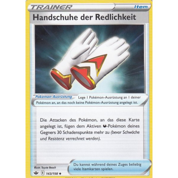 Pokemon Karten SWSH06 Schaurige Herrschaft 143/198 Handschuhe der Redlichkeit #1