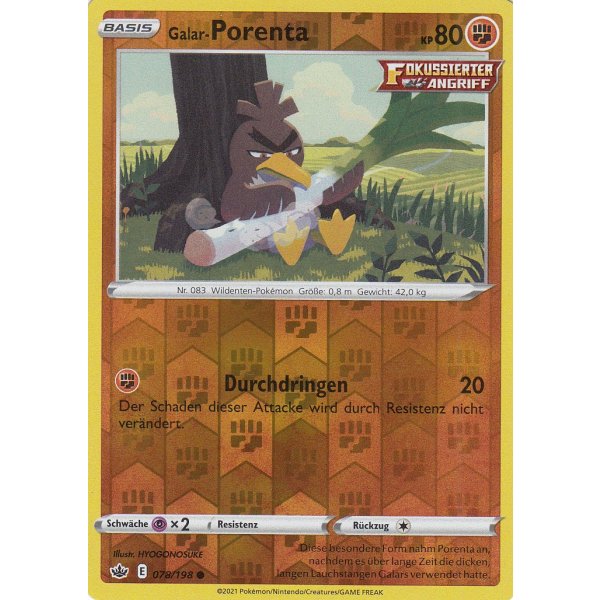 Galar-Porenta 078/198 REVERSE HOLO