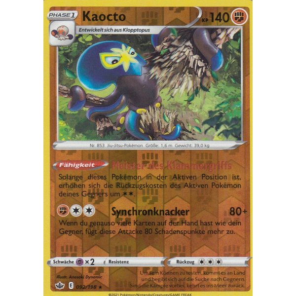 Kaocto 092/198 HOLO REVERSE HOLO