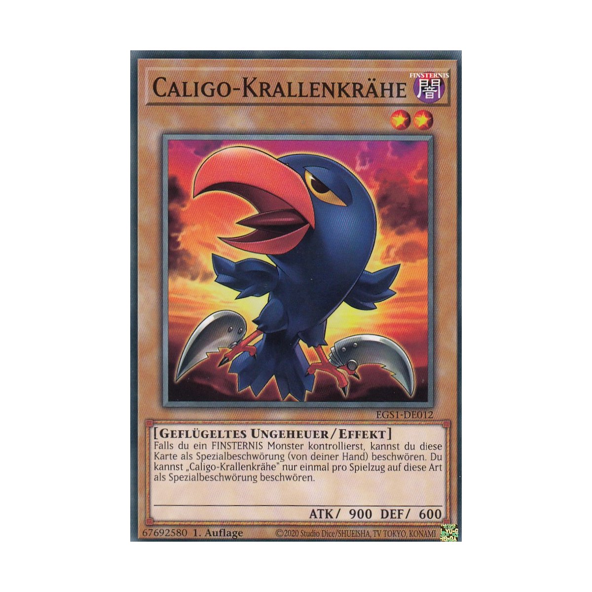 Caligo-Krallenkrähe EGS1-DE012 Egyptian God Deck: Slifer The Sky Dragon ...