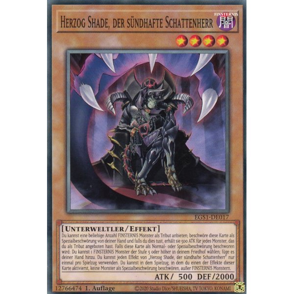 Herzog Shade, Der S&uuml;ndhafte Schattenheer EGS1-DE017
