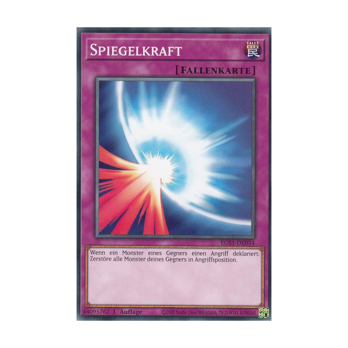 Yu-Gi-Oh! Einzelkarte „Donnerschlagskraft-Angriff“ (Ultra Rare) – Deutsch, Aus Egyptian God Deck: Slifer, Inkl. Fieldcenter-Karte
