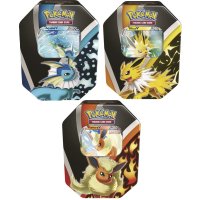 Alle 3 Pokemon Herbst Tins 2021: Flamara-V, Aquana-V und Blitza-V