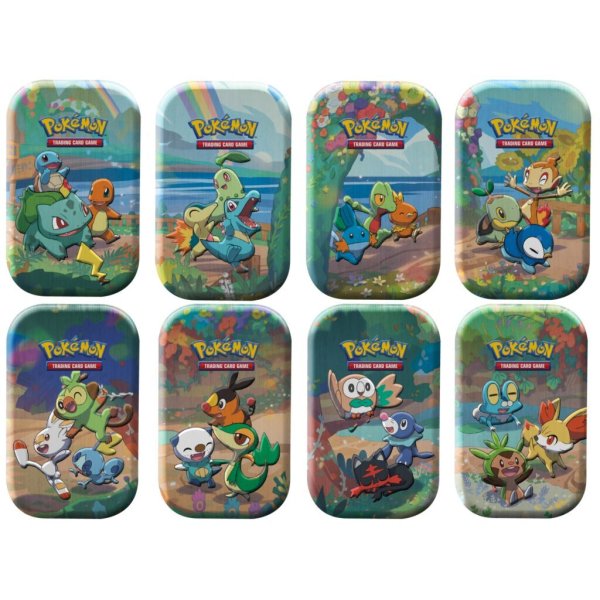 Celebrations: Alle 8 Mini Tins - jede Generation von Starter-Pok&eacute;mon (englisch)