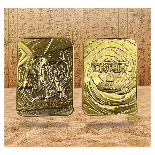 Yu-Gi-Oh! 24 Karat Gold plattiert Metallplatte Blue Eyes White Dragon *LIMITIERTE EDITION*