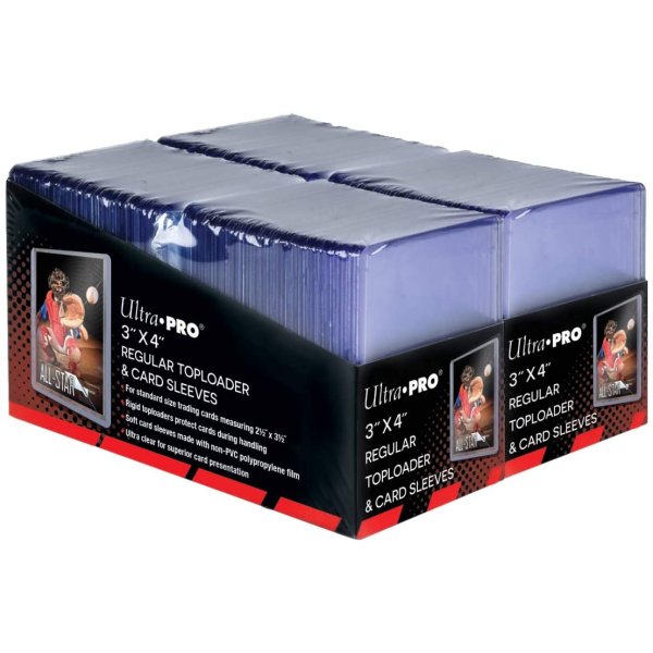 Ultra Pro Regular Toploader 3&quot; x 4&quot; 35PT (200 dicke Schutzh&uuml;llen) &amp; 200 Card Sleeves