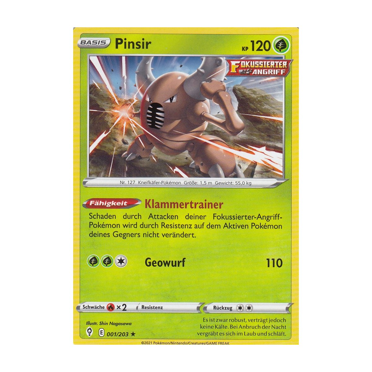 Pinsir 001/203 Drachenwandel Pokemon Karte günstig kaufen