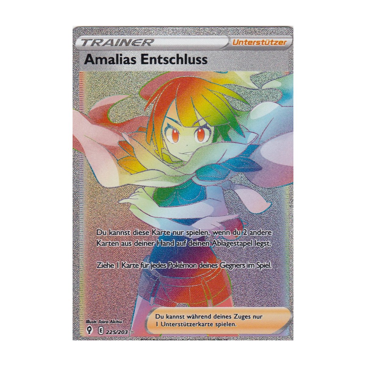 225/203 Amalias Entschluss Pokemon Rainbow Rare Drachenwandel