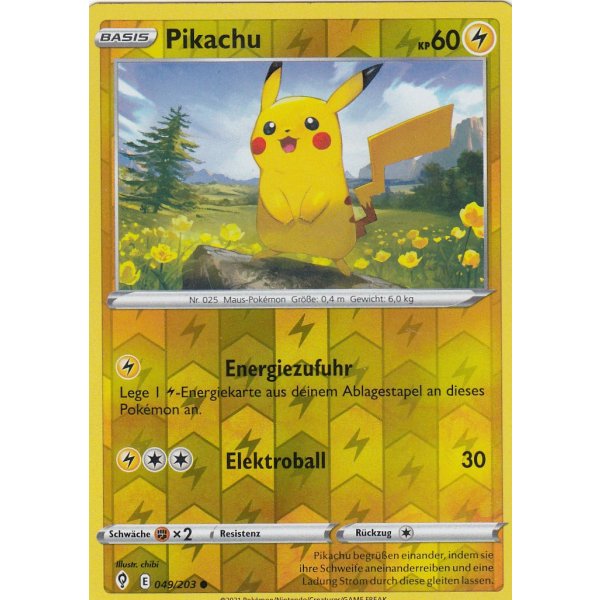 Pikachu 049/203 REVERSE HOLO