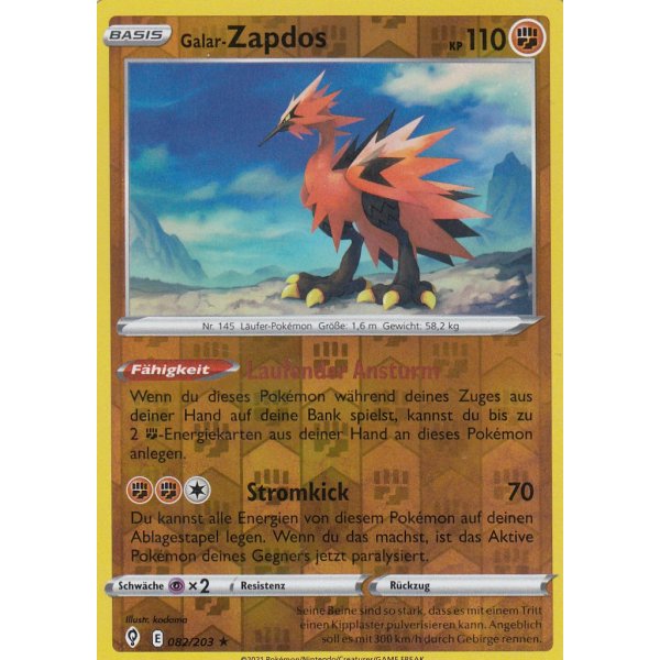 Galar-Zapdos 082/203 HOLO REVERSE HOLO