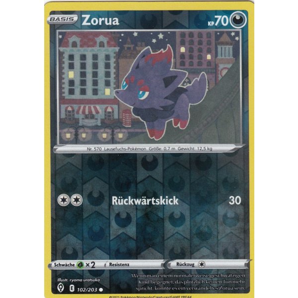Zorua 102/203 REVERSE HOLO