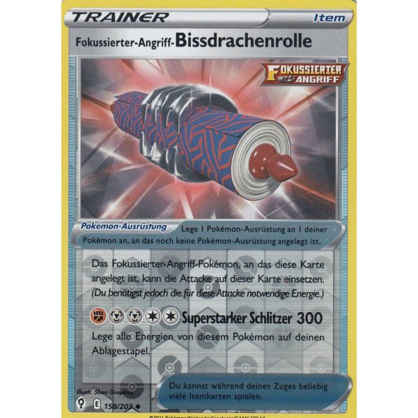 Fokussierter-Angriff-Bissdrachenrolle 158/203 REVERSE HOLO