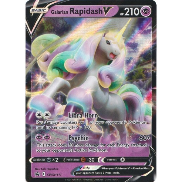 Galarian Rapidash V SWSH111 PROMO XXL OVERSIZED/&Uuml;BERGRO&szlig;