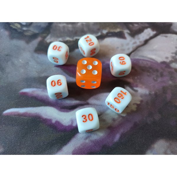 Pokemon W&uuml;rfel Set / 6x grau &amp; 1x orange (7 St&uuml;ck)