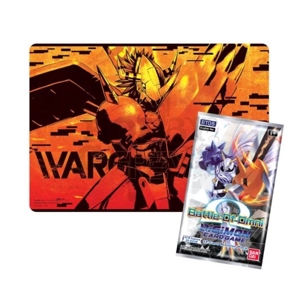 Digimon Card Game - WarGreymon (PB-03) Spielmatte / Playmat und 1 Battle of Omni Booster