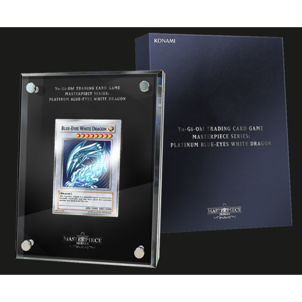 Yu-Gi-Oh! Masterpiece Series - Platinum Blue-Eyes White Dragon Silber Metallkarte