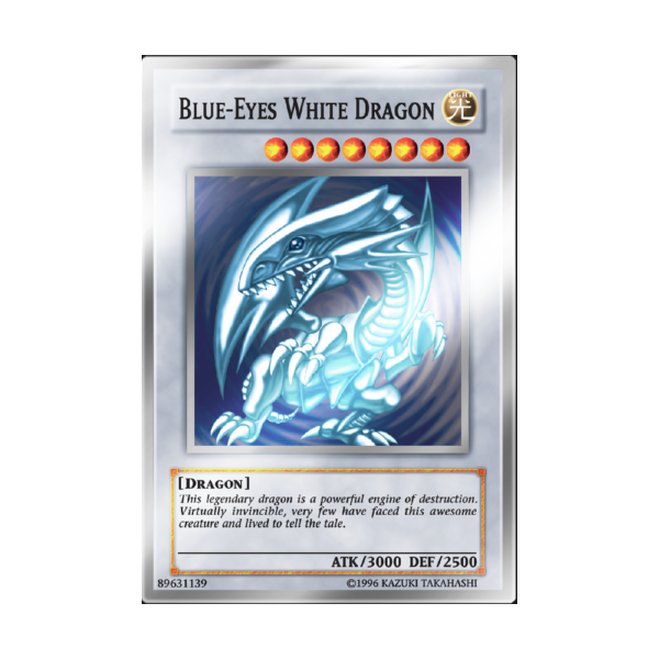 Yu-Gi-Oh! Masterpiece Series - Platinum Blue-Eyes White Dragon Silber Metallkarte