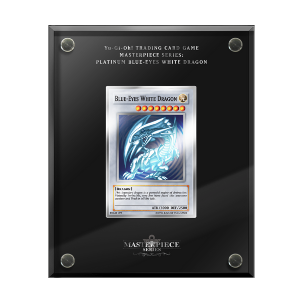 Yu-Gi-Oh! Masterpiece Series - Platinum Blue-Eyes White Dragon Silber Metallkarte
