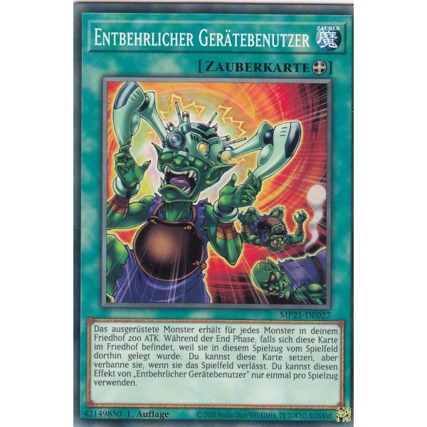 Entbehrlicher Ger&auml;tebenutzer MP21-DE027