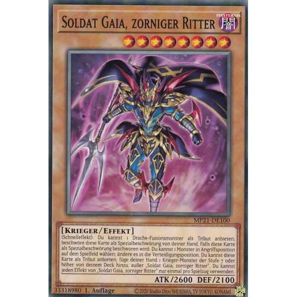 Soldat Gaia, zorniger Ritter MP21-DE100