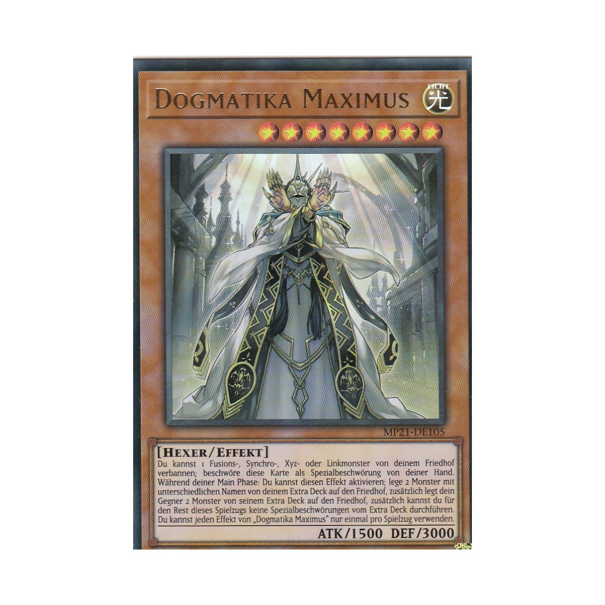 Yu-Gi-Oh! Dogmatika Maximus – MP21-EN105 Ultra Rare, 1. Auflage, Sammelkarte