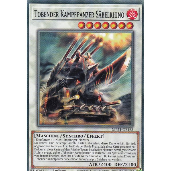 Tobender Kampfpanzer S&auml;belrhino MP21-DE163