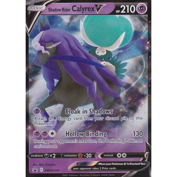 Shadow Rider Calyrex-V SWSH131 PROMO XXL OVERSIZED/&Uuml;BERGRO&szlig; Englisch