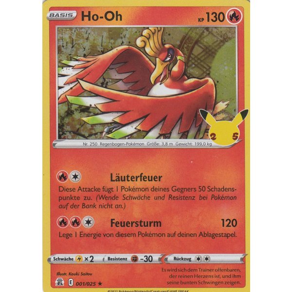 Ho-Oh 001/025 HOLO Celebrations