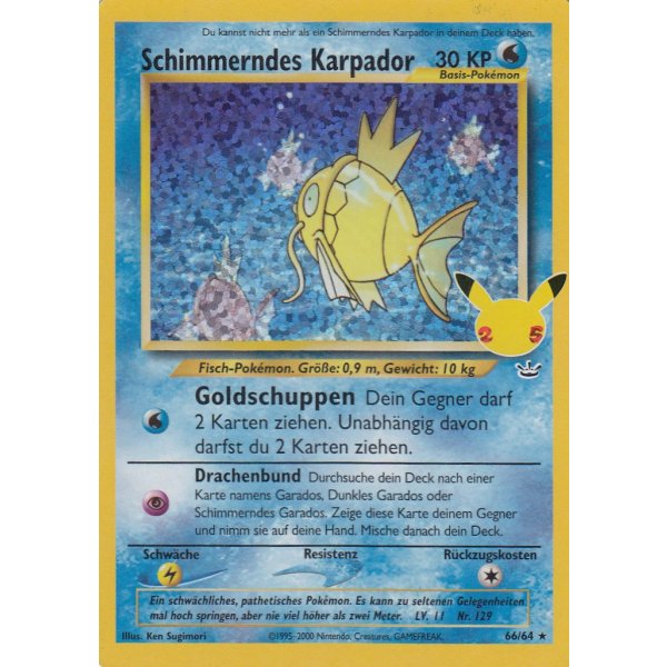 Schimmerndes Karpador NR66 FULLART Celebrations