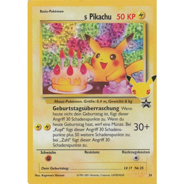 Birthdays Pikachu WP24 HOLO Celebrations