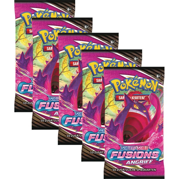 Schwert &amp; Schild 5x Fusions Angriff Booster (deutsch)