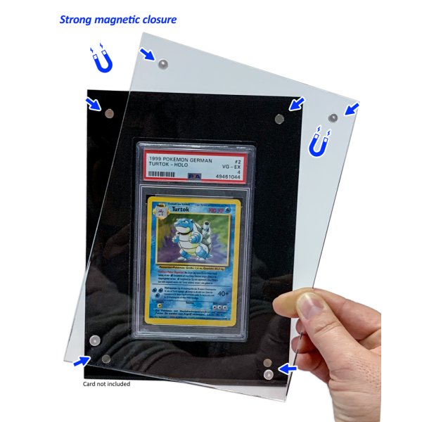 Arkero-G Magnetic Acryl Case  - Bilderrahmen f&uuml;r PSA Grading Card Cases (schwarz)