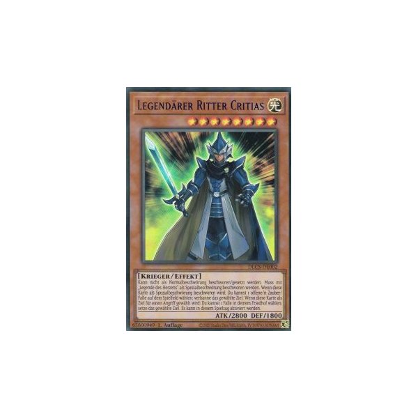 Legend&auml;rer Ritter Critias COLORED RARE DLCS-DE002-Colored-Rare
