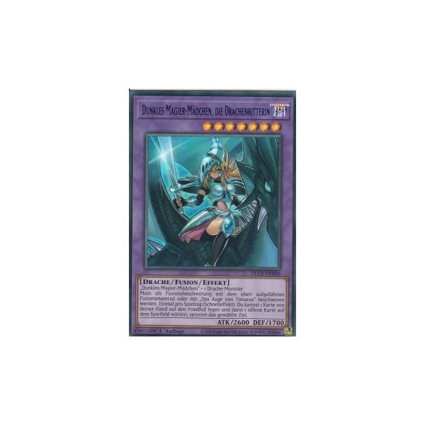 Dunkles Magier-M&auml;dchen, die Drachenritterin COLORED RARE DLCS-DE006-Colored-Rare