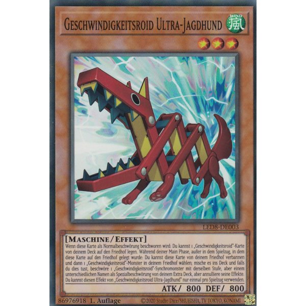 Geschwindigkeitsroid Ultra-Jagdhund LED8-DE003