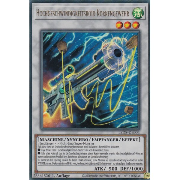 Hochgeschwindigkeitsroid Korkengewehr LED8-DE004