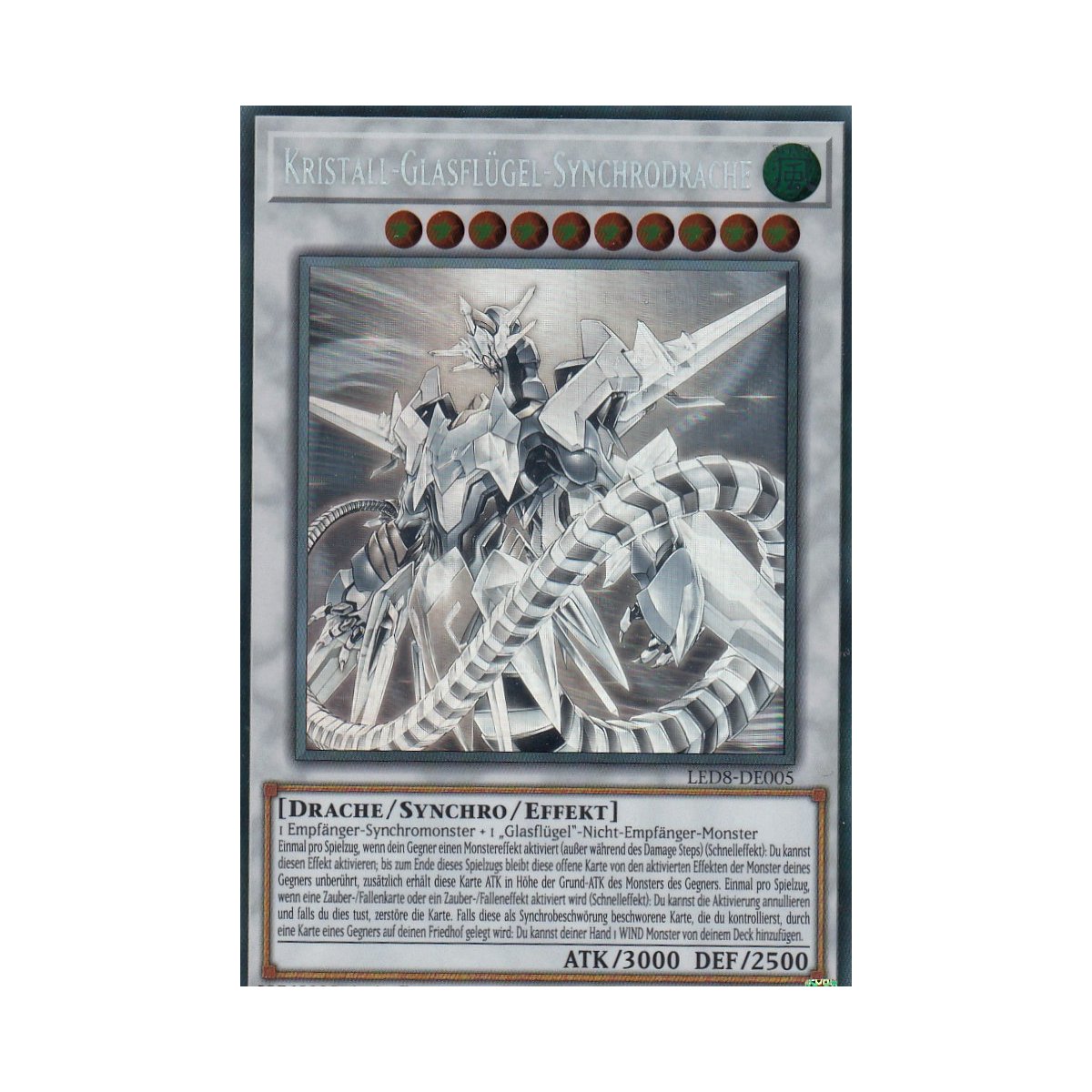 Kristall-Glasflügel-Synchrodrache GHOST RARE LED8-DE005-GR Legendary  Duelists: Synchro Storm kaufen
