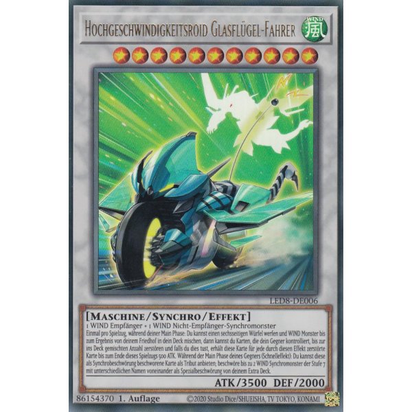 Hochgeschwindigkeitsroid Glasfl&uuml;gel-Fahrer LED8-DE006