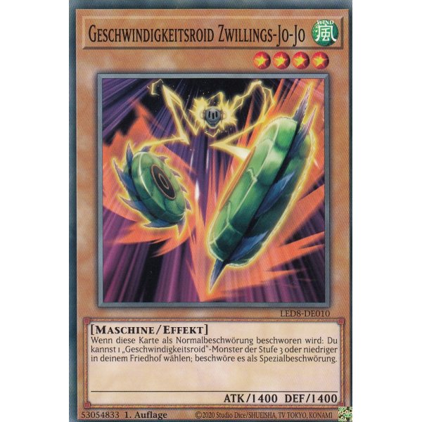 Geschwindigkeitsroid Zwillings-Jo-Jo LED8-DE010