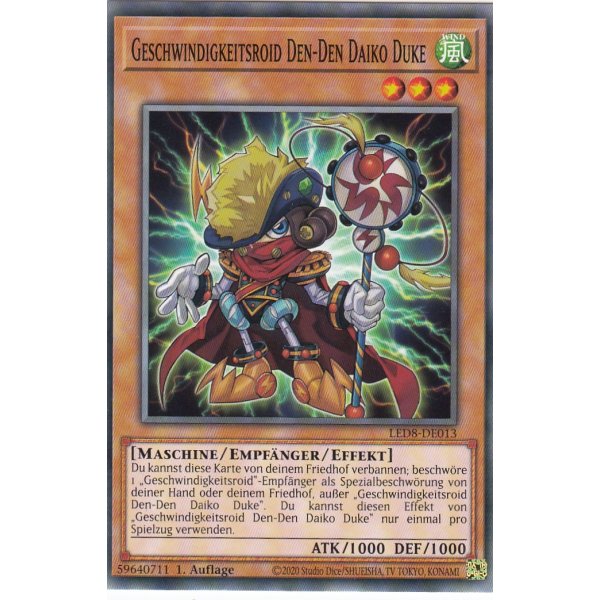 Geschwindigkeitsroid Den-Den Daiko Duke LED8-DE013