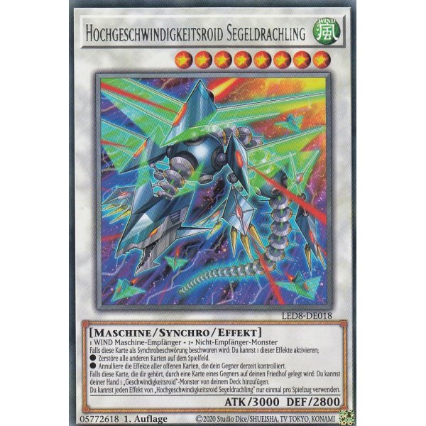 Hochgeschwindigkeitsroid Segeldrachling LED8-DE018