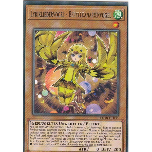 Lyrikliedervogel - Beryllkanarienvogel LED8-DE035