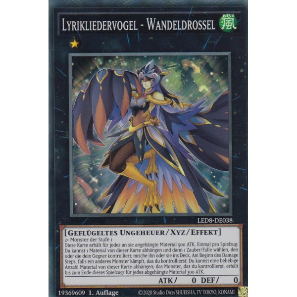 Lyrikliedervogel - Wandeldrossel LED8-DE038
