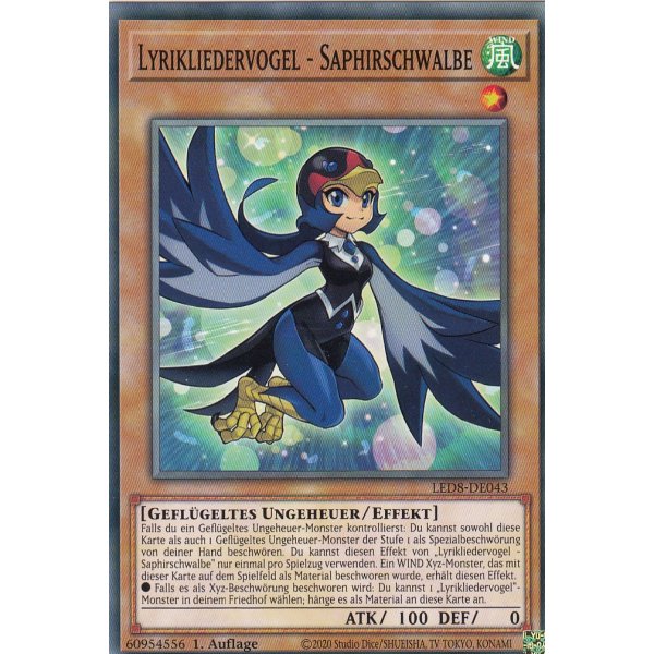 Lyrikliedervogel - Saphirschwalbe LED8-DE043