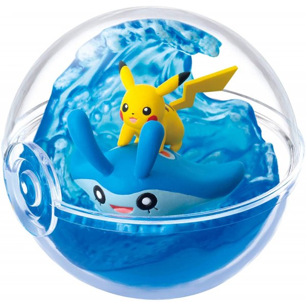 Pok&eacute;mon Figur Terrarium - Pikachu &amp; Mantirps