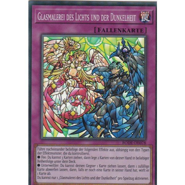 Glasmalerei des Lichts und der Dunkelheit BODE-DE078